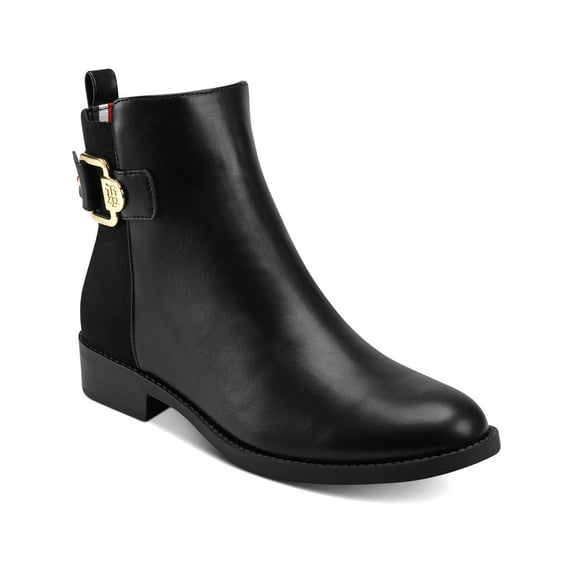Tommy Hilfiger Womens Inella Faux Leather Almond Toe Booties
