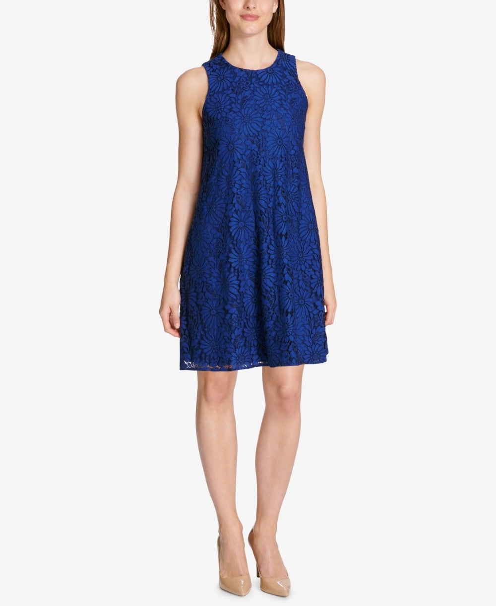 tommy hilfiger blue lace dress Tommy Hilfiger Womens Lace Shift Dress