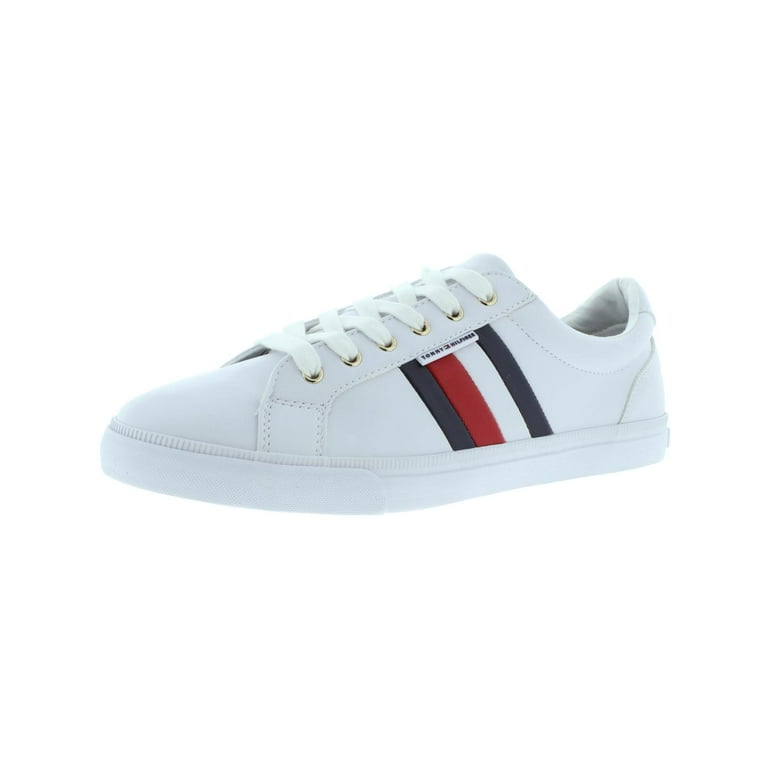 Tommy Hilfiger Womens Lightz Faux Leather Sneakers White 8.5 Medium (B,M) 