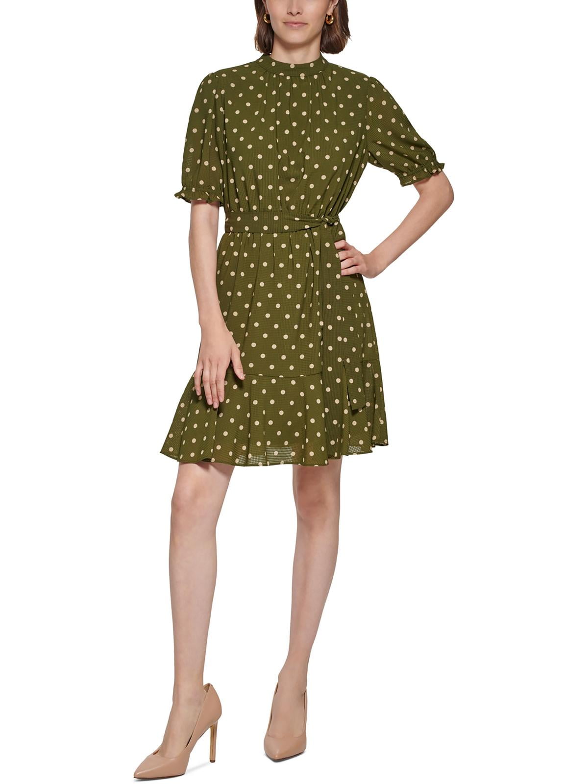 slim fit dress slacks Tommy Hilfiger Womens Striped Maxi Shirt Dress, Green