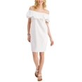 thumbnail image 1 of Tommy Hilfiger Womens Off The Shoulder Dress Bright White M, 1 of 1