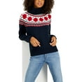 thumbnail image 1 of Tommy Hilfiger Womens Pattern Turtle Neck Pullover Sweater, 1 of 1