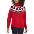 thumbnail image 1 of Tommy Hilfiger Womens Pattern Turtle Neck Pullover Sweater, 1 of 3