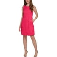 thumbnail image 1 of Tommy Hilfiger Womens Petites Textured Sleeveless Shift Dress, 1 of 2