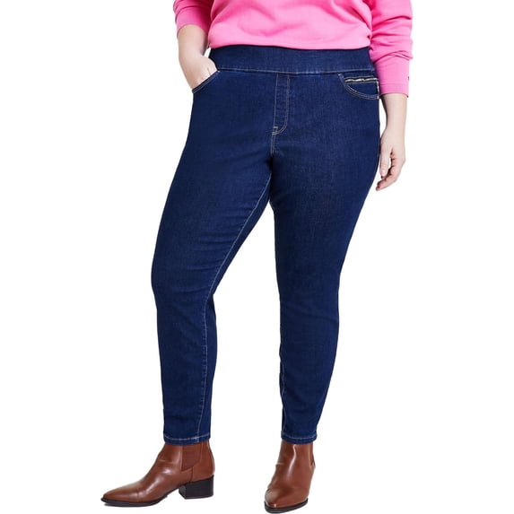 Tommy Hilfiger Womens Plus High Waist Slimming Skinny Jeans