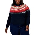 thumbnail image 1 of Tommy Hilfiger Womens Plus Knit Metallic Pullover Sweater, 1 of 1