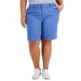thumbnail image 1 of Tommy Hilfiger Womens Plus Knit Midi Casual Shorts, 1 of 2