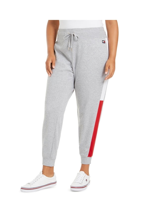 Womens Plus Knit Panel Sweatpants