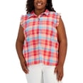 thumbnail image 1 of Tommy Hilfiger Womens Plus Ruffle Sleeves Collar Blouse, 1 of 1