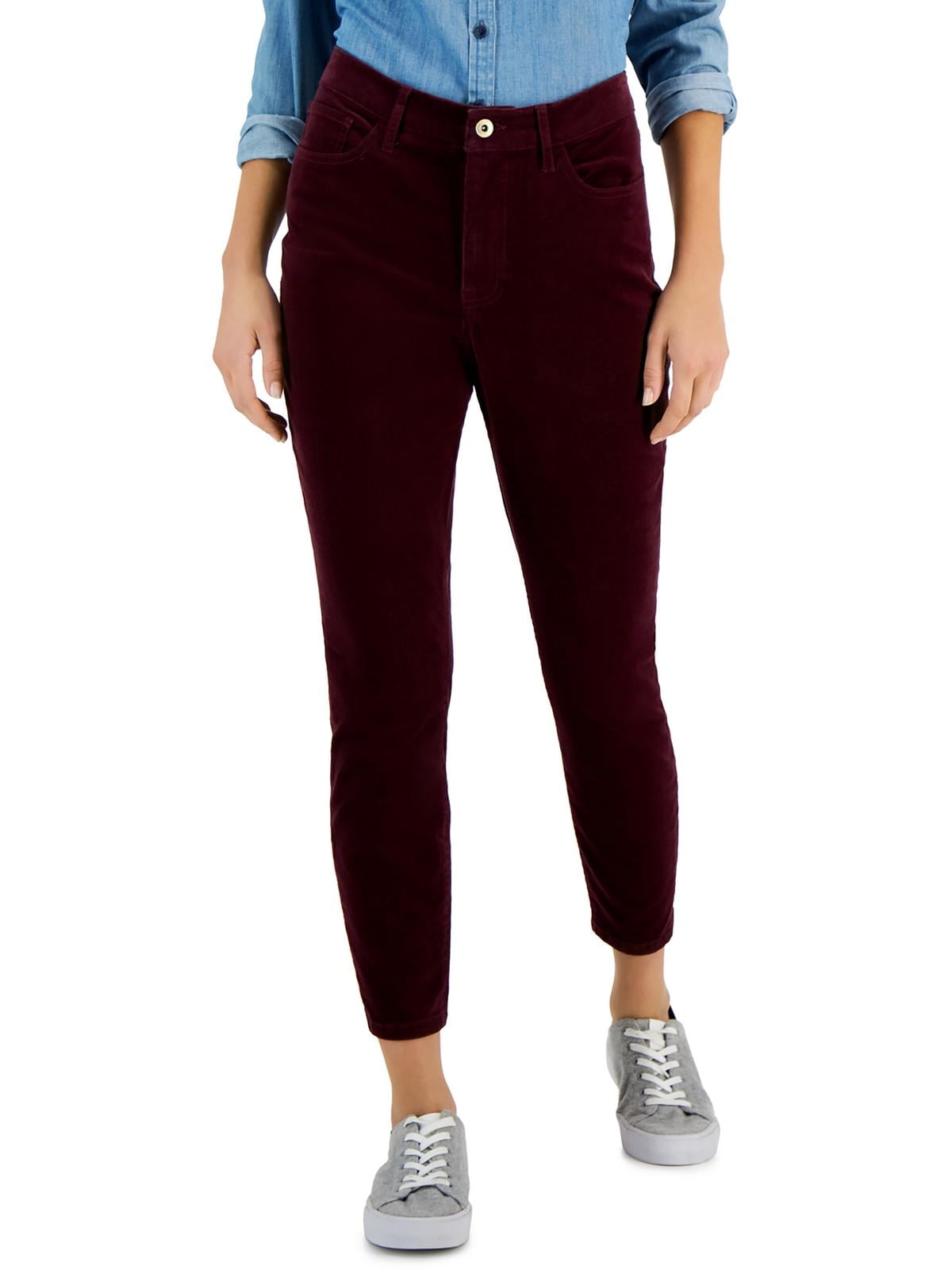 Tommy Hilfiger Womens Plus Tribeca Corduroy Cropped Skinny Pants