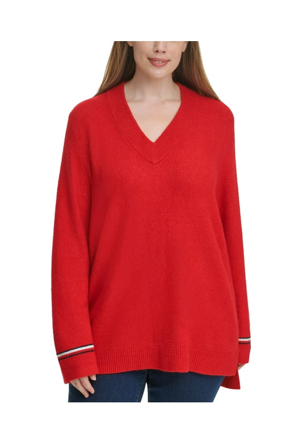 Plus Size Soft Touch Sweater Scarlet 1X