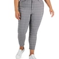 thumbnail image 1 of Tommy Hilfiger Womens Glen Plaid Skinny Dress Pants, Grey, Plus Size, 16W, 1 of 2