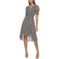 thumbnail image 1 of Tommy Hilfiger Womens Printed Faux Wrap Midi Dress, 1 of 2