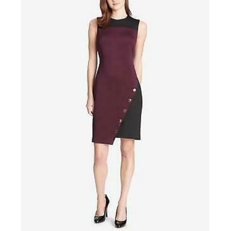 Tommy Hilfiger Womens Purple Sleeveless Jewel Dress, Size 4/Aubergine: 4/aubergine