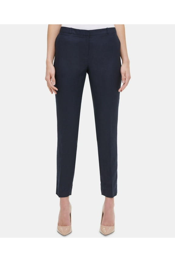Womens Radcliffe Linen Slim Leg Ankle Pants