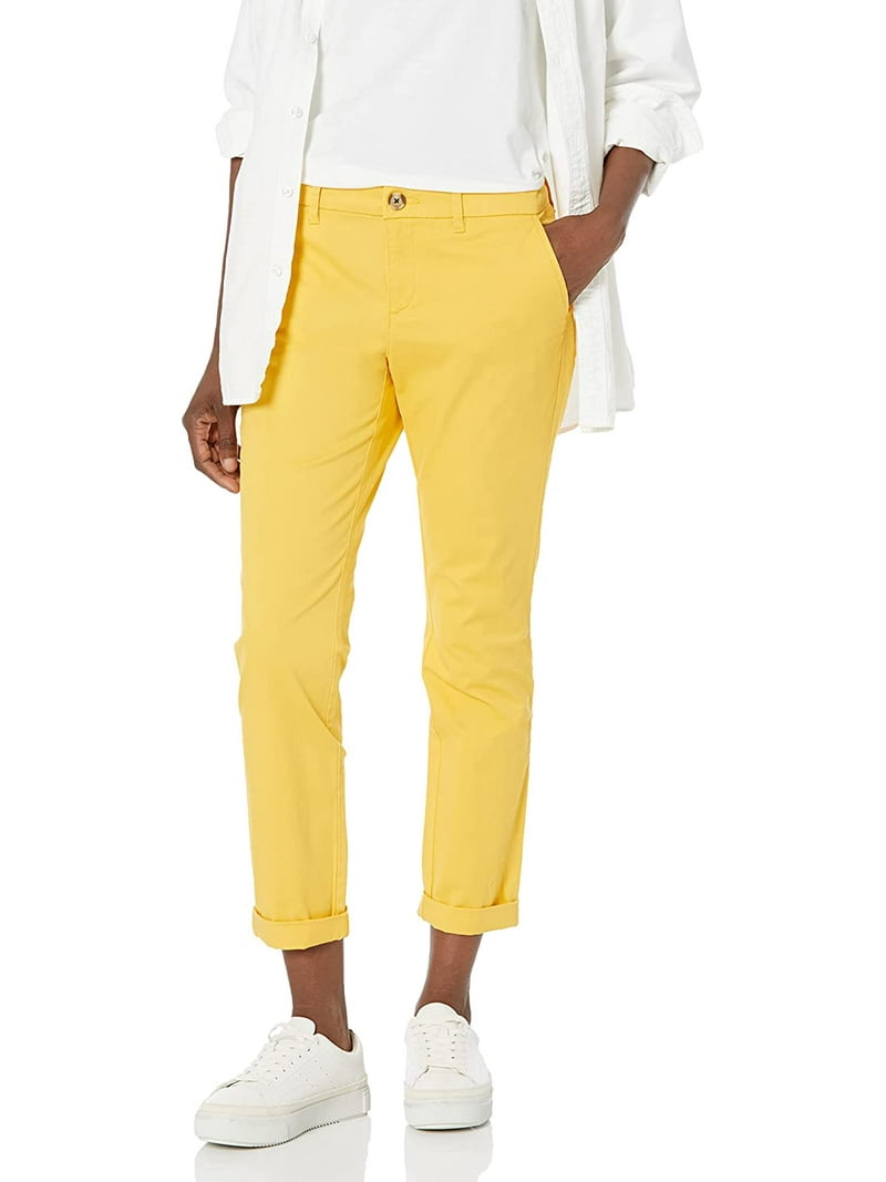 Tommy Hilfiger Womens Relaxed Fit Hampton Chino Pant 16 Deep Maize