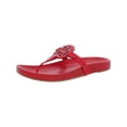 thumbnail image 1 of Tommy Hilfiger Womens Relina Faux Leather Metallic Thong Sandals, 1 of 3