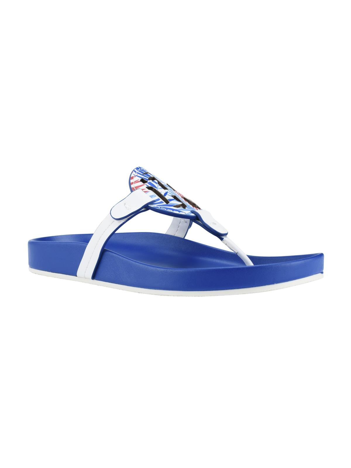 Tommy Hilfiger Womens Relina Faux Leather Metallic Thong Sandals ...