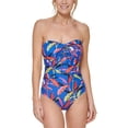 thumbnail image 1 of Tommy Hilfiger Womens Ruched Gathered One-Piece Swimsuit, 1 of 2