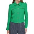 thumbnail image 1 of Tommy Hilfiger Womens Long Sleeve Crepe Jacket, Green, 2, 1 of 1
