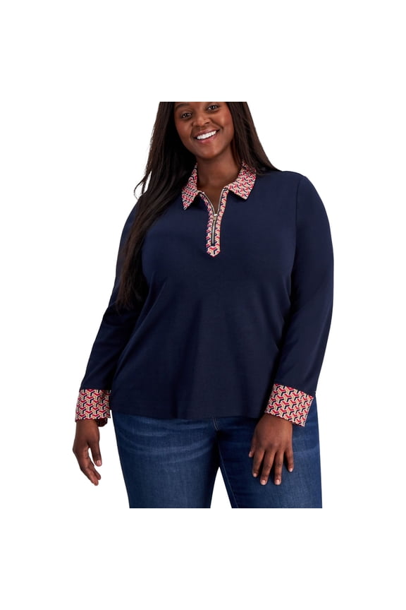Womens Sky Captain Polo Shirt, Blue, Plus Size, 0X