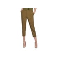 thumbnail image 1 of Tommy Hilfiger Womens Sloane Cropped Ankle Pants Dark Olive 6, 1 of 1