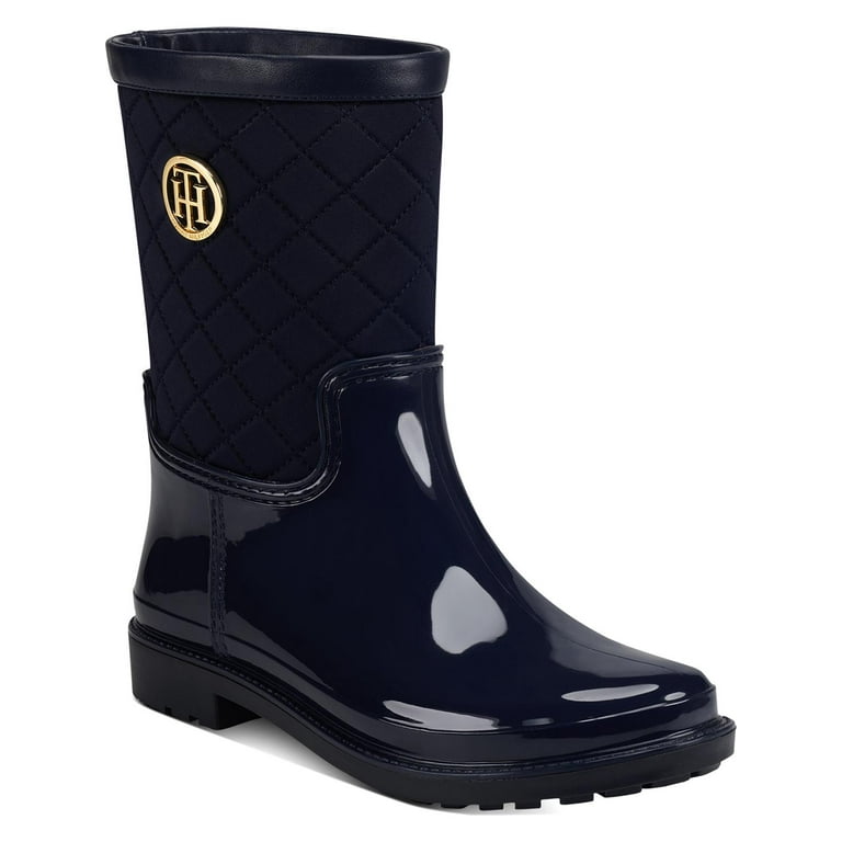 Tommy Hilfiger Womens Splash Rubber Mid Calf Rain Boots