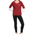 thumbnail image 1 of Tommy Hilfiger Womens Striped Knit Blouse, Red, X-Large, 1 of 2