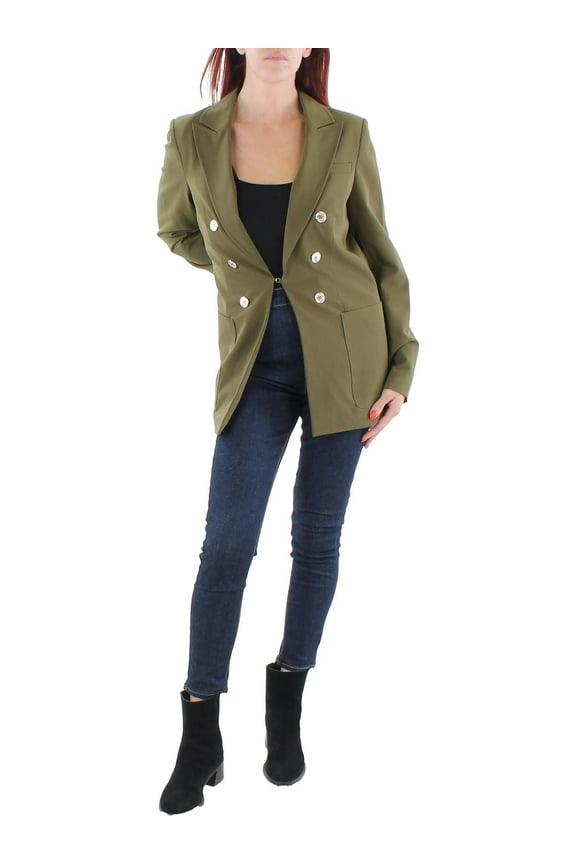 Womens Double Breasted Blazer Jac Dark Olive 4