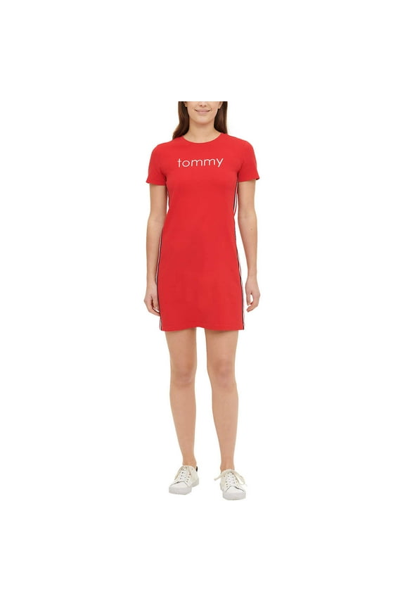 Womens T-Shirt Dress (Red, Large)