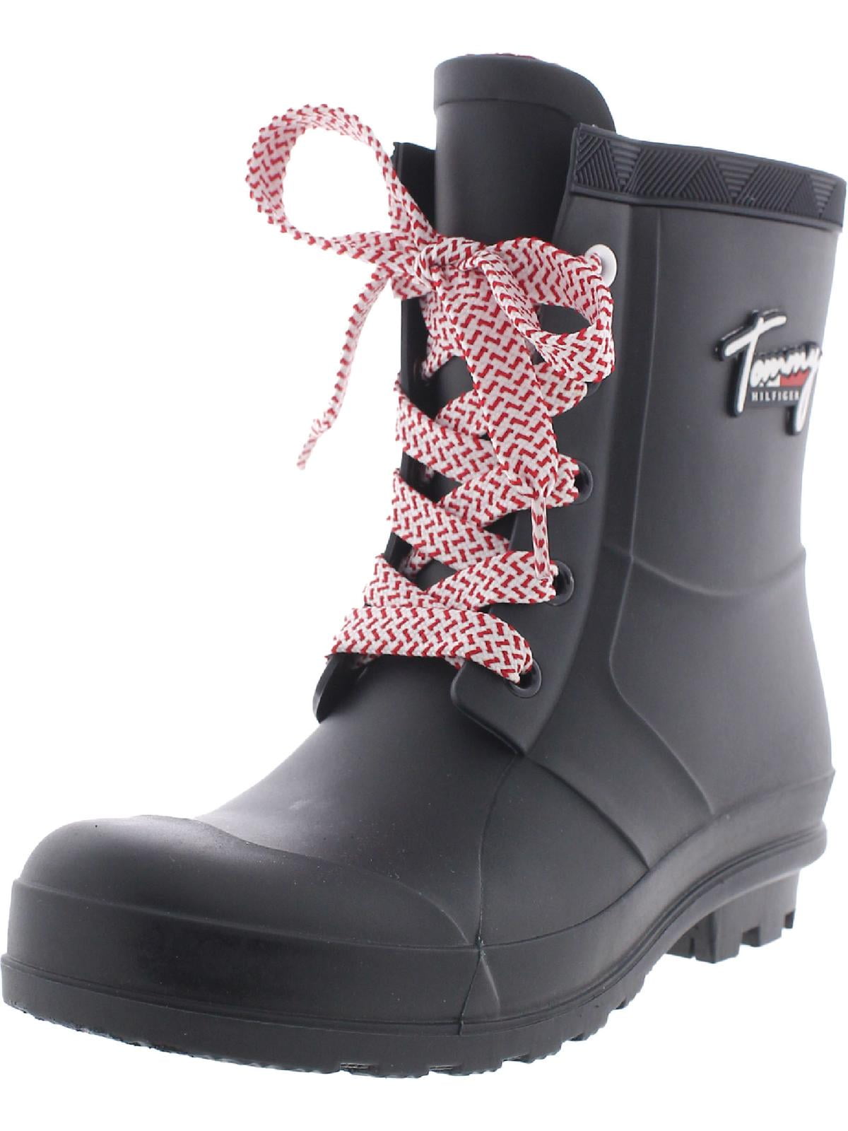 Tommy Hilfiger Womens Lace Up Wellies Rain Boots -