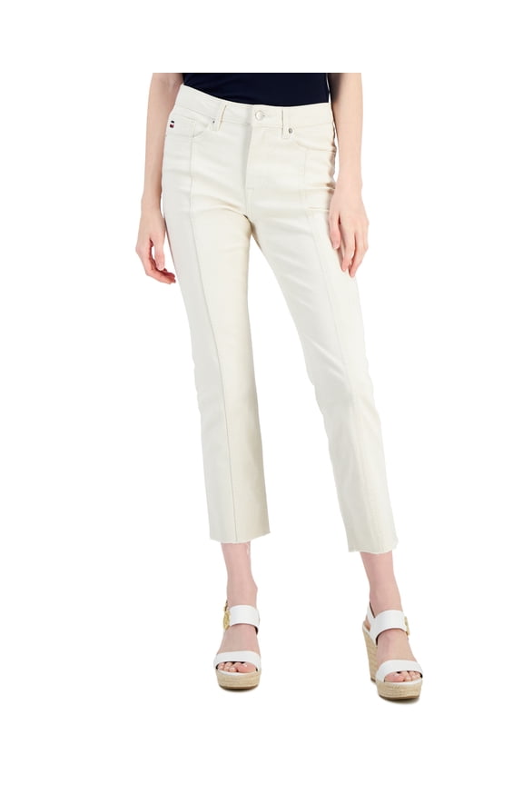 Womens Tribeca Raw Hem Front Seam Jeans Jea Natural 4