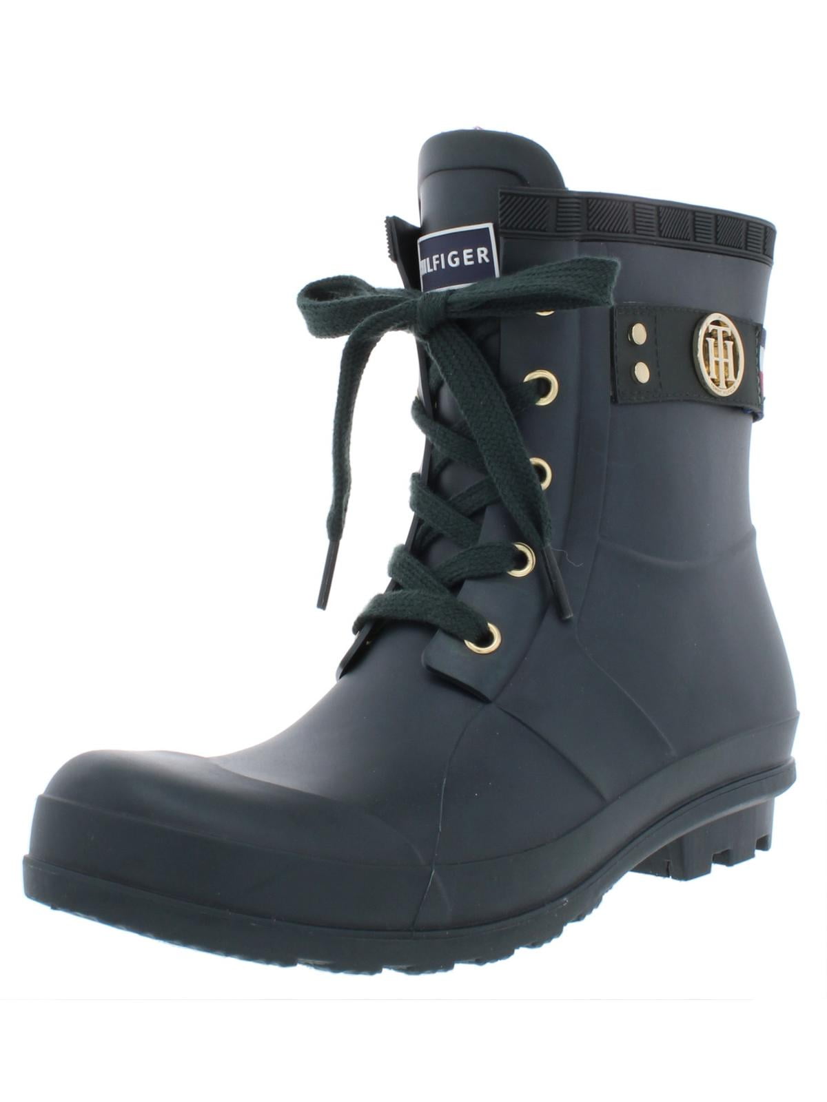 Tommy Hilfiger Womens Trineti Lace-Up Round Toe Rain Boots - Walmart.com
