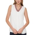 thumbnail image 1 of Tommy Hilfiger Womens V Neck Sleeveless Shell, 1 of 5