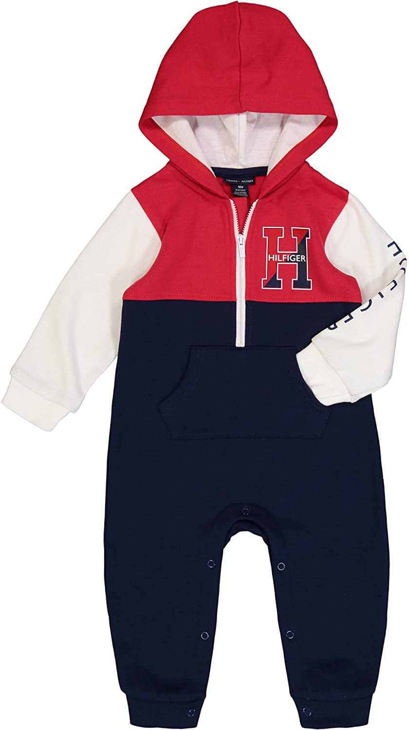 Tommy baby-boys Hooded Coverall 3 Months Tango Blue - Walmart.com