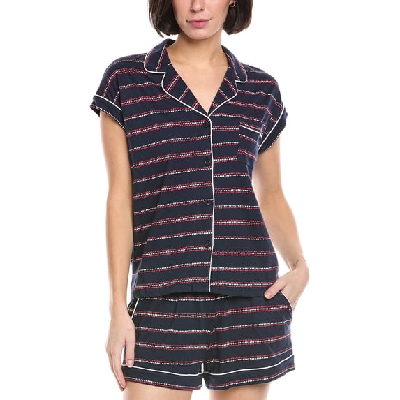 Tommy Hilfiger womens 2pc Top & Boxer Sleep Set, m, Blue