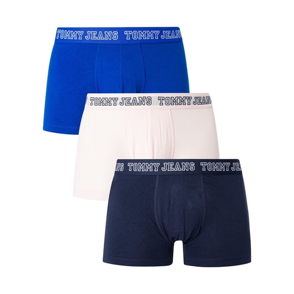 Tommy Jeans 3 Pack Varsity Cotton Essentials Trunks, Multicoloured