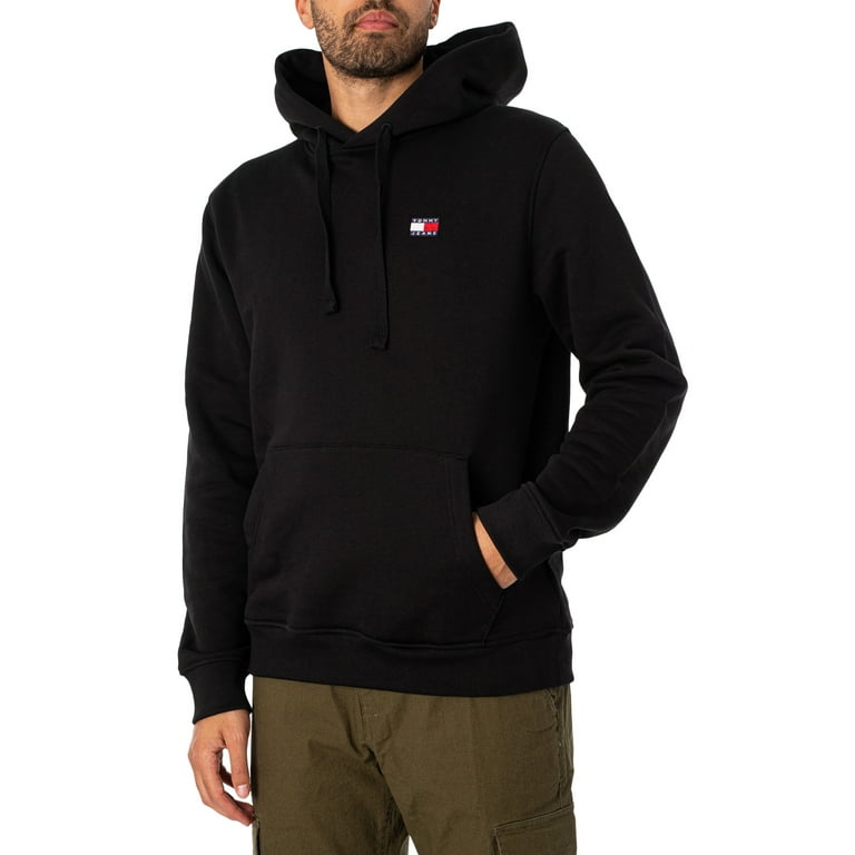 Tommy Jeans Regular Badge Pullover Hoodie, Black