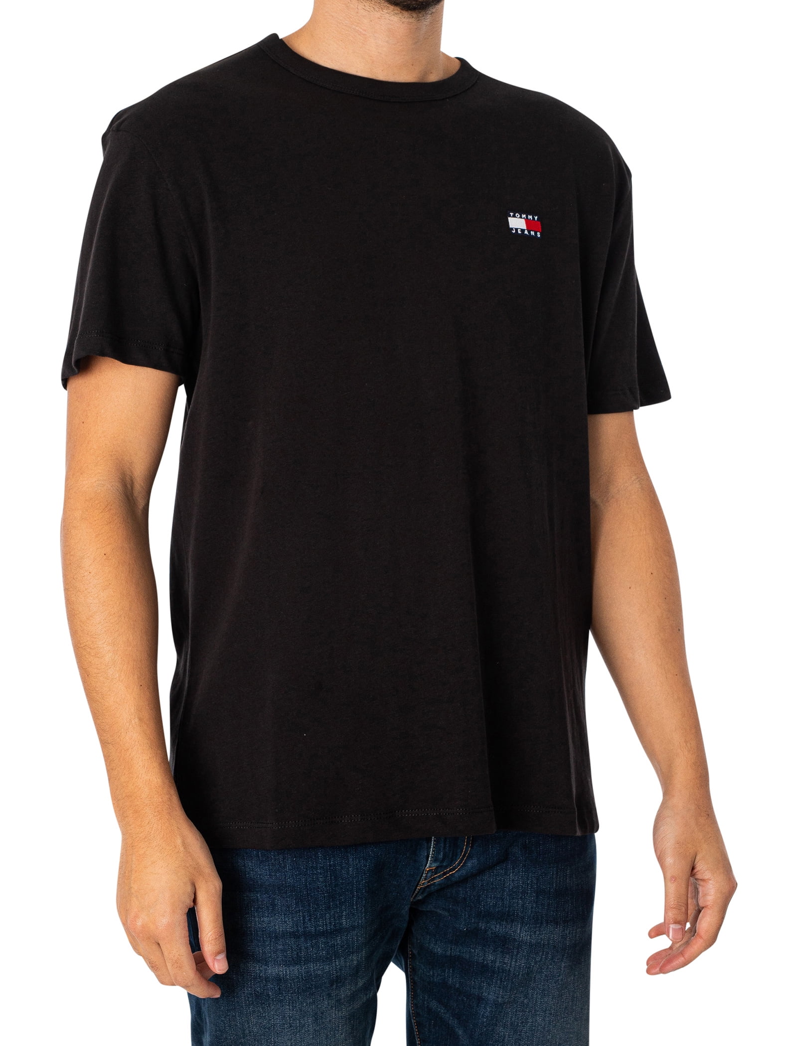 【 JEANS】REGULAR BADGE T-SRHIT Tommy Jeans Regular Badge T-Shirt, Black - Walmart.com