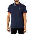 thumbnail image 1 of Tommy Jeans Regular Flag Neck Polo Shirt, Blue, 1 of 5