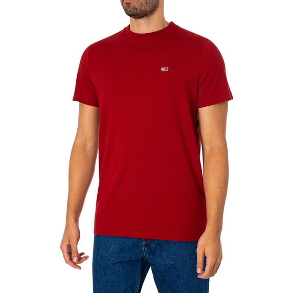 Tommy Jeans Slim Jersey T-Shirt, Red