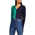 thumbnail image 1 of Tommy Jeans Womens Colorblock V-Neck Pullover Sweater, 1 of 1
