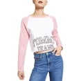 thumbnail image 1 of Tommy Jeans Womens Crewneck Cropped Graphic T-Shirt, 1 of 2