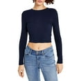 thumbnail image 1 of Tommy Jeans Womens Cut-Out Cropped Pullover Top, 1 of 3