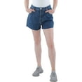 thumbnail image 1 of Tommy Jeans Womens Distressed High Rise Denim Shorts, 1 of 2