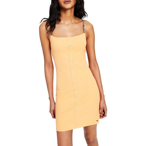 Tommy Jeans Womens Sleeveless Mini Sheath Dress