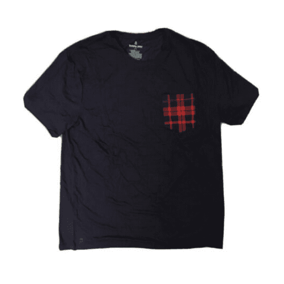 Tommy John Men's Pajama Crew Neck Pocket Tee, Second Skin, Night Sky/Cocoa, Lg