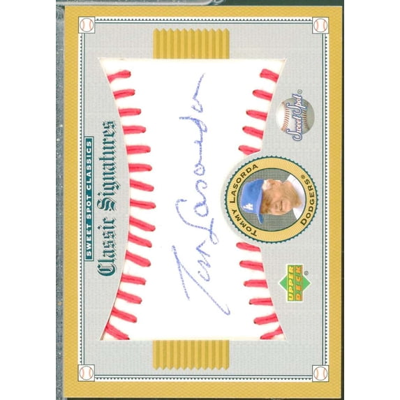 Tommy Lasorda Card 2002 Sweet Spot Classics Signatures Autograph #STL