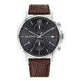 thumbnail image 1 of Tommy Plus Hilfiger TH-1710416.G Daniel Grey Dial Leather Strap Quartz Men Watch, Blue, 1 of 4