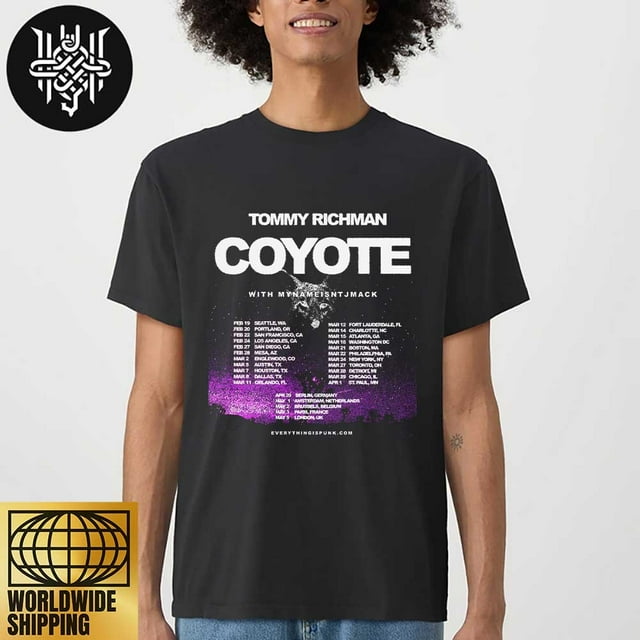 Tommy Richman The Coyote Tour Dates 2025 Unisex TShirt